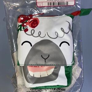 Thirty-One Hide & Peek Llama Holiday Themed Pouch Expandable Pouch